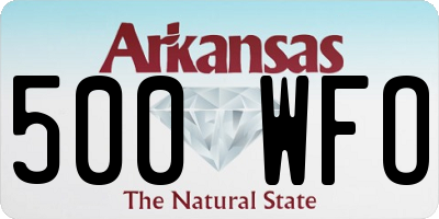AR license plate 500WFO