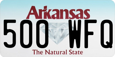 AR license plate 500WFQ