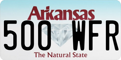AR license plate 500WFR