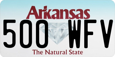 AR license plate 500WFV