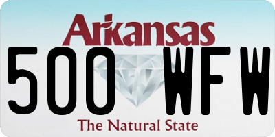 AR license plate 500WFW