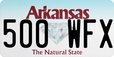 AR license plate 500WFX