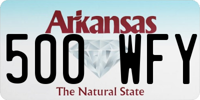 AR license plate 500WFY