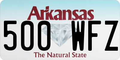AR license plate 500WFZ