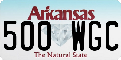 AR license plate 500WGC