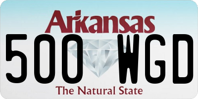 AR license plate 500WGD