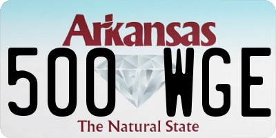 AR license plate 500WGE