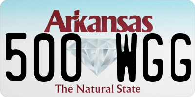 AR license plate 500WGG