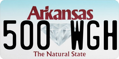 AR license plate 500WGH