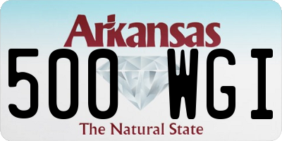 AR license plate 500WGI