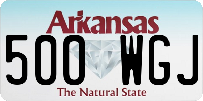 AR license plate 500WGJ