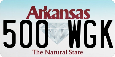 AR license plate 500WGK