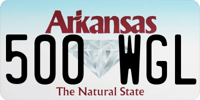 AR license plate 500WGL