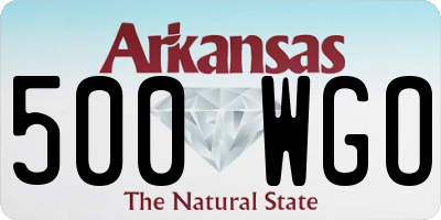 AR license plate 500WGO