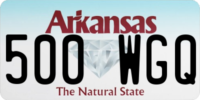 AR license plate 500WGQ