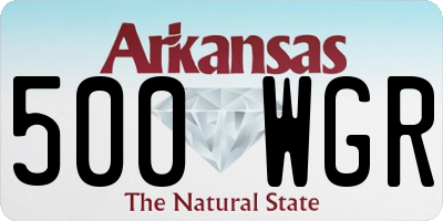 AR license plate 500WGR
