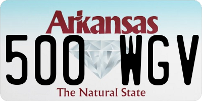 AR license plate 500WGV
