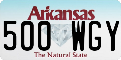 AR license plate 500WGY