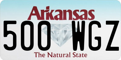 AR license plate 500WGZ
