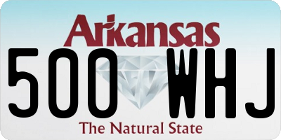 AR license plate 500WHJ
