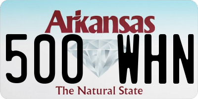 AR license plate 500WHN