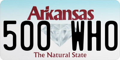 AR license plate 500WHO