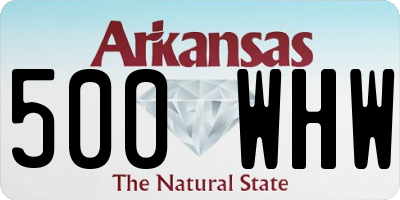 AR license plate 500WHW