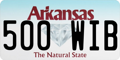 AR license plate 500WIB