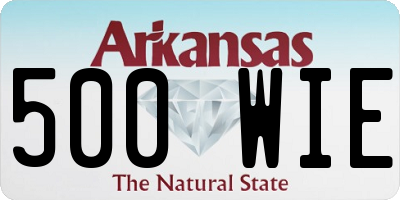 AR license plate 500WIE