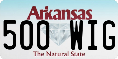 AR license plate 500WIG