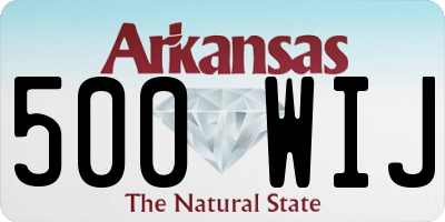 AR license plate 500WIJ