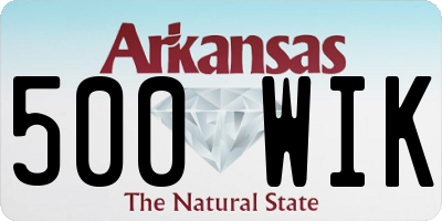 AR license plate 500WIK
