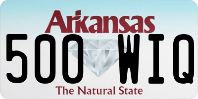 AR license plate 500WIQ