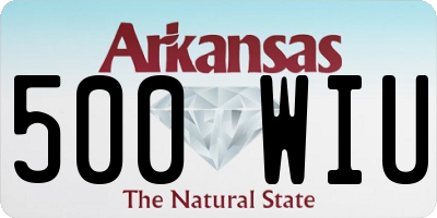 AR license plate 500WIU