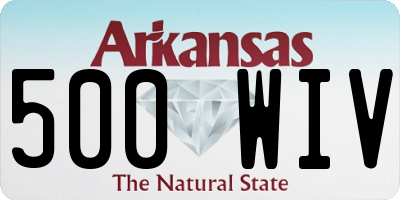 AR license plate 500WIV
