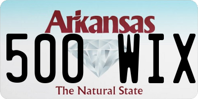 AR license plate 500WIX