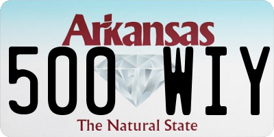 AR license plate 500WIY