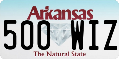 AR license plate 500WIZ