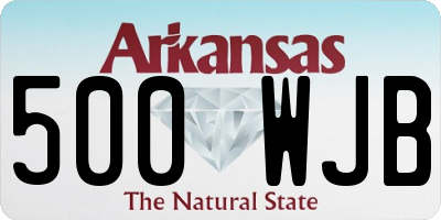 AR license plate 500WJB