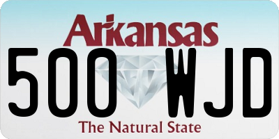 AR license plate 500WJD