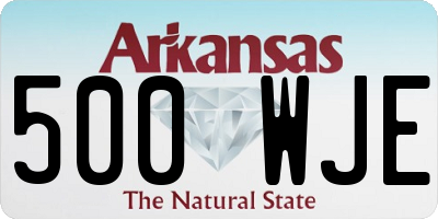 AR license plate 500WJE