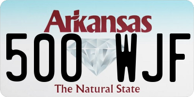 AR license plate 500WJF