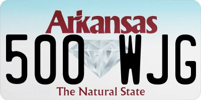 AR license plate 500WJG