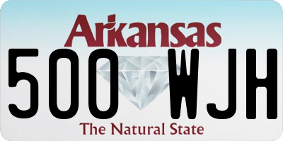 AR license plate 500WJH