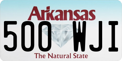 AR license plate 500WJI