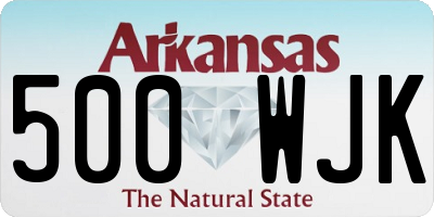 AR license plate 500WJK
