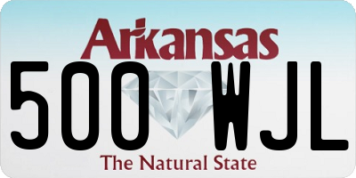 AR license plate 500WJL