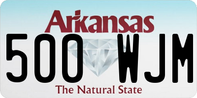 AR license plate 500WJM