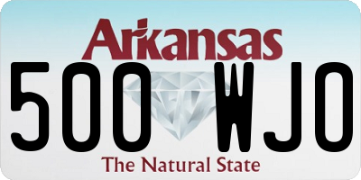AR license plate 500WJO