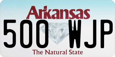 AR license plate 500WJP